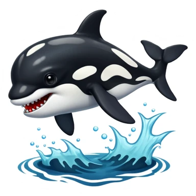 orca as a zombie sticker