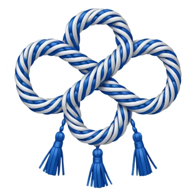 geometric knot with tassels sticker