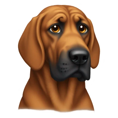 a basketball with a bloodhound face. sticker