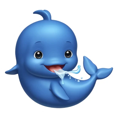 un bébé baleine tout chou avec une tétine dans la bouche sticker