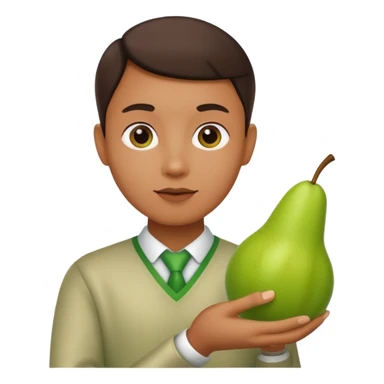 Birne mit schlappen in der Hand  sticker