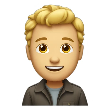 Person point to upward sticker