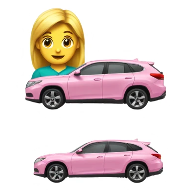 Link pink car plate sticker