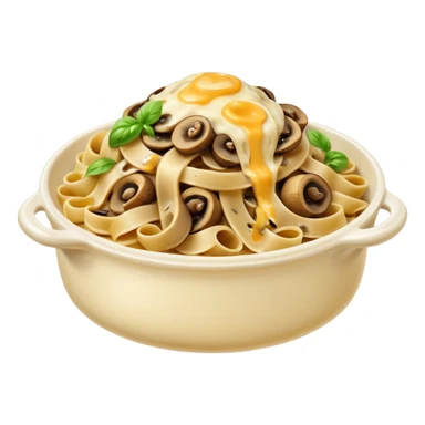 Mushroom pasta w/ cheese on it. sticker
