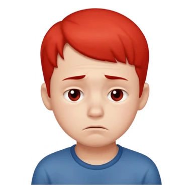 Ashamed emoji boy sticker