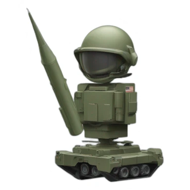 small man movable portable american 6 missile launcher pad sticker