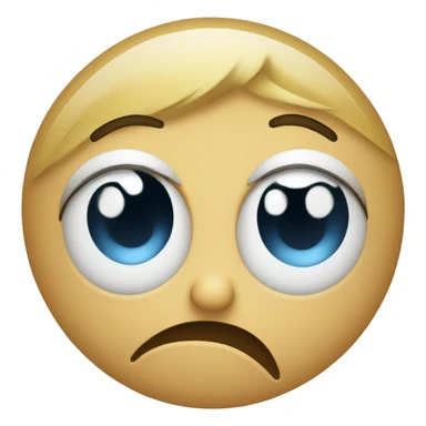 Sad face pretending to be happy sticker