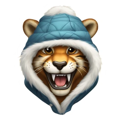Saber tooth tiger Eskimo  sticker