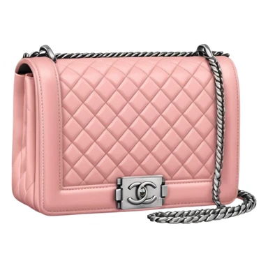 chanel le boy pastel pink bag sticker