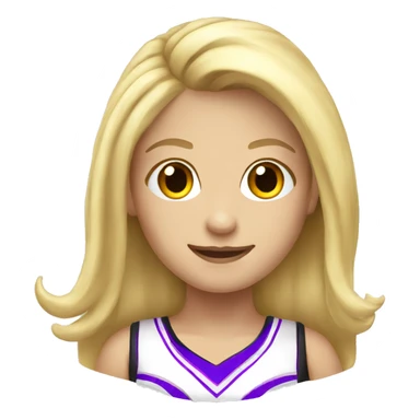 Long blonde hair cheerleader sticker