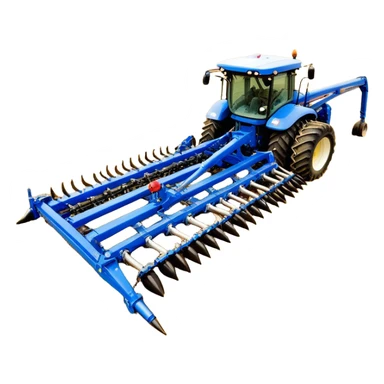 Bourgault 3420 Paralink Hoe Drill (2022) – Cinematic-realistic Bourgault 3420 Paralink Hoe Drill, its massive blue frame stretching across the vast fields. The powerful machine plants seeds with pinpoint accuracy as the sun rises over the horizon, golden dust swirling in the crisp morning air. sticker