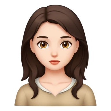 brunette girl sticker