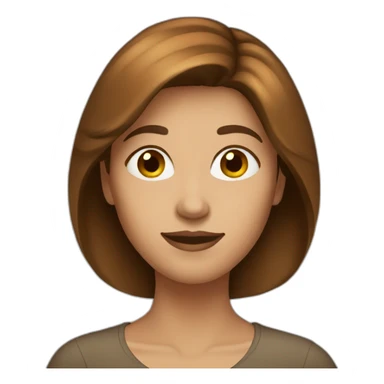 Lady-brown-hair sticker