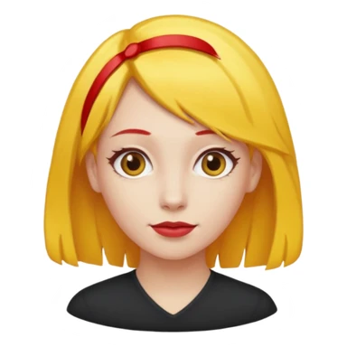 kırmızı toka takan kadın, sarı saçlı sticker