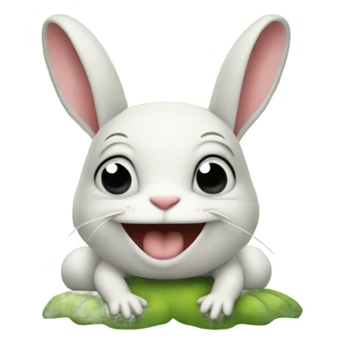 Bad bunny with frog sticker