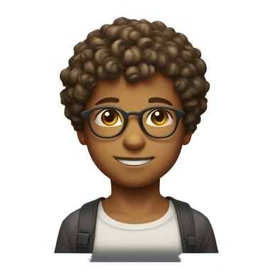 A little boy whit glasses and and short hair just little bit curly whit a ninteno switch
 sticker