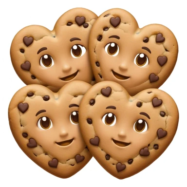 Cookie heart twins  sticker