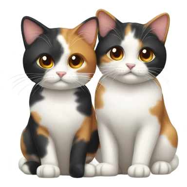 Two calico cats sticker