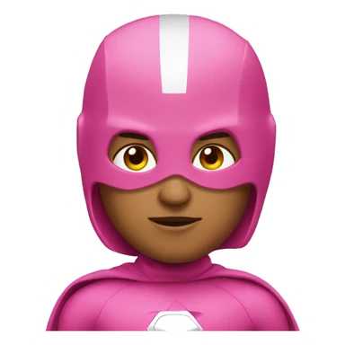 Pink superhero sticker