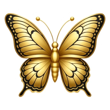 butterfly made out of gold sticker