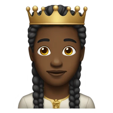 Black young king sticker