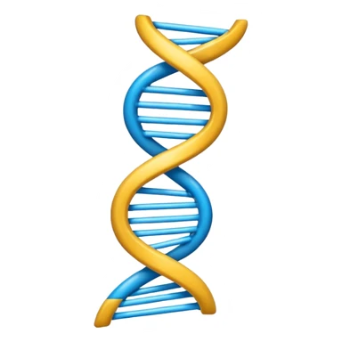DNA-Helix Emoji mit freundlichem Gesicht, Apple-Emoji-Stil sticker
