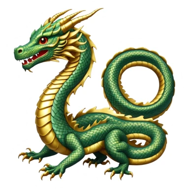  Straight Eastern dragon no legs not curved sticker