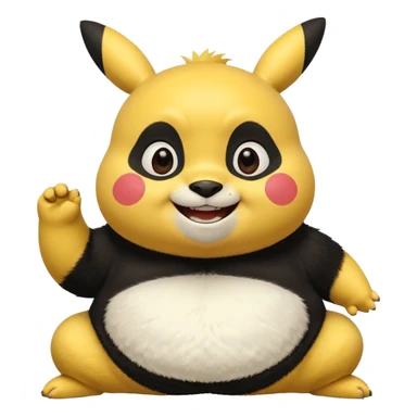 Pickachu and Kung fu panda po sticker