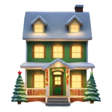 christmas home with lights sticker