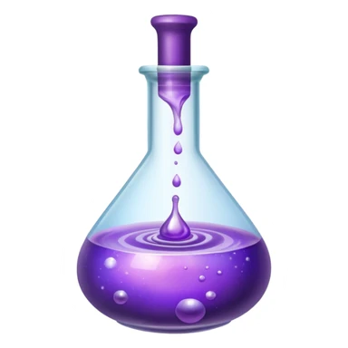 Purple Potion Bubbling in glass vial sticker