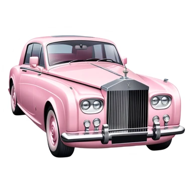 Powder pink rolls Royce sticker