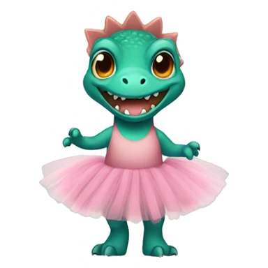 Dinosaur in a tutu  sticker