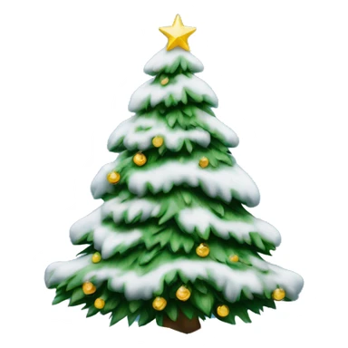 Christmastree with snow and blue dekoration  sticker