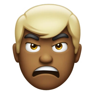 Kissy angry emoji face sticker