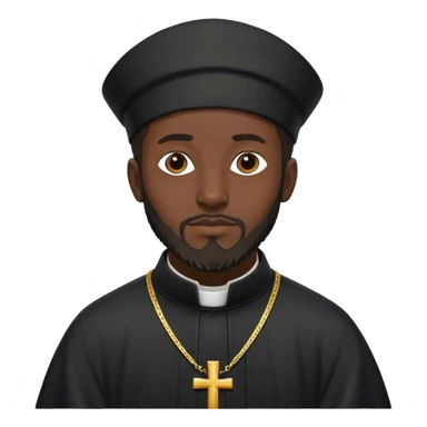 an Orthodox priest in black clothes sticker
