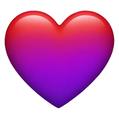 Red and purple colour combined heart emoji sticker