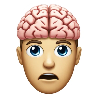 Face with a brain freeze sticker