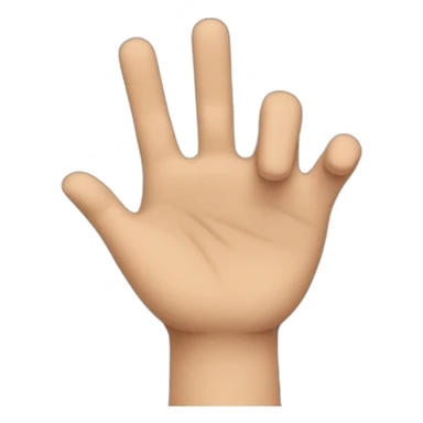 L with hand thumb and index sticker