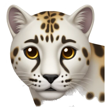 una pantera blanca con una piruleta sticker