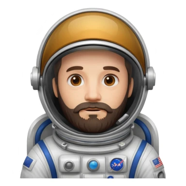 bearded astronout sticker