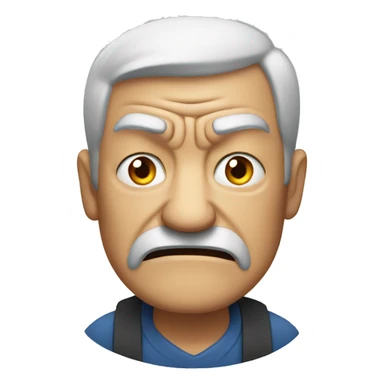 angry old man sticker