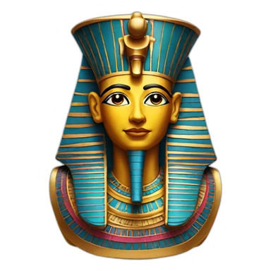 colourful statue of egypt god in hat sticker