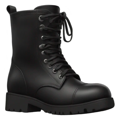Combat boots black sticker