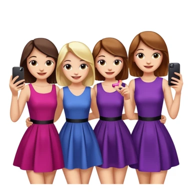 girls taking photo in club background sticker