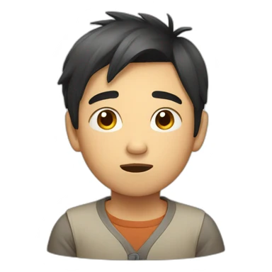asian boy looking confused  sticker