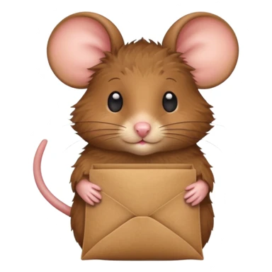 a mouse with a bag sticker