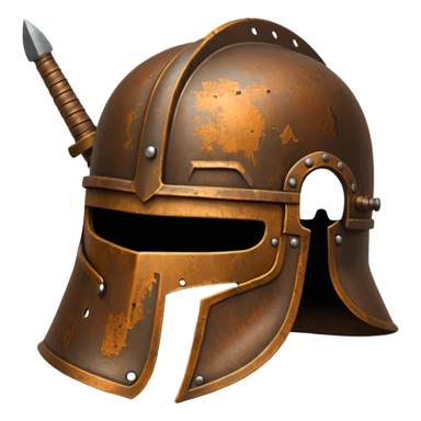 Rusted warrior helmet sticker