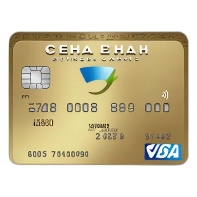 American express credit card with name "Ceha" sticker