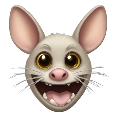 Horseshoe bat smiling sticker