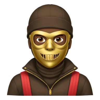 African American gangster mafia with a ski mask sticker